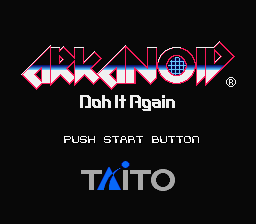 Arkanoid - Doh It Again Title Screen
